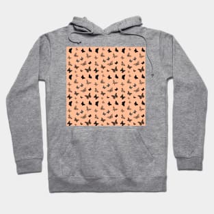 Butterflies on a Peach Background Hoodie